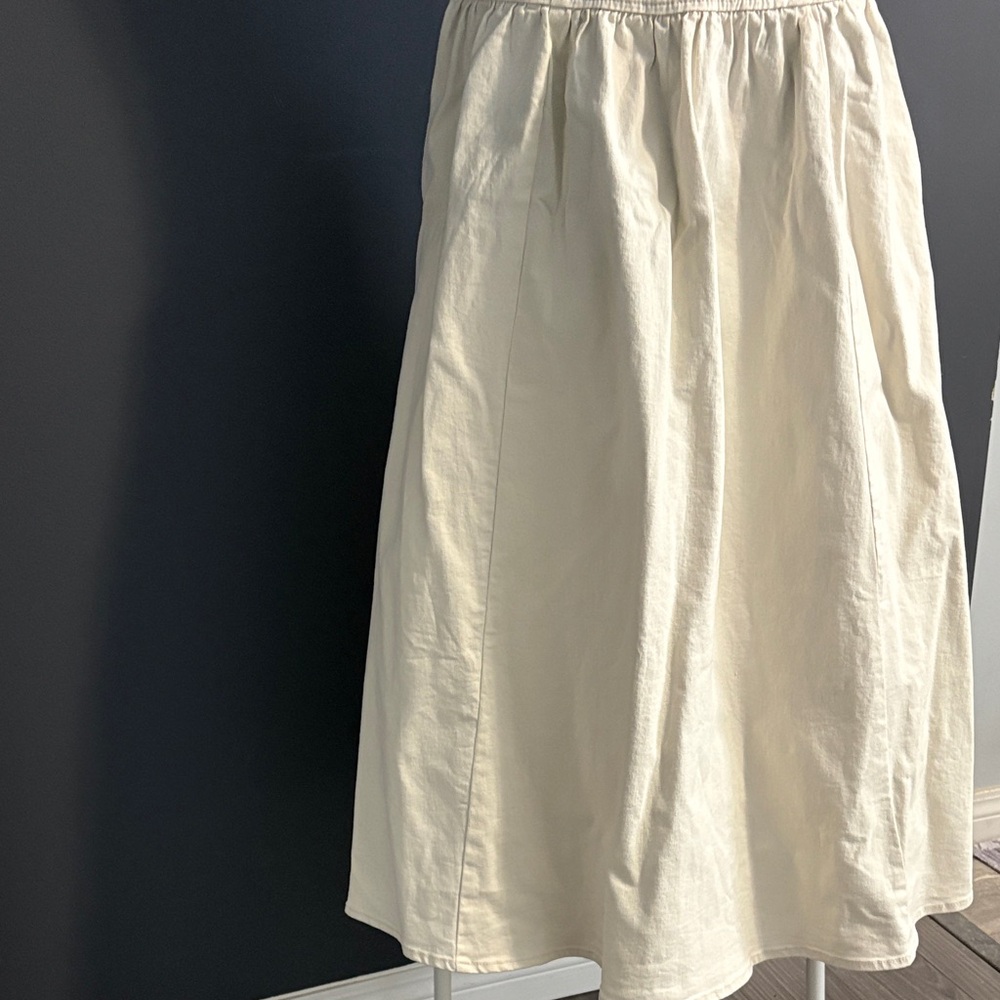 OAK + FORT Strapless Cream Dress - Picture 9 of 16
